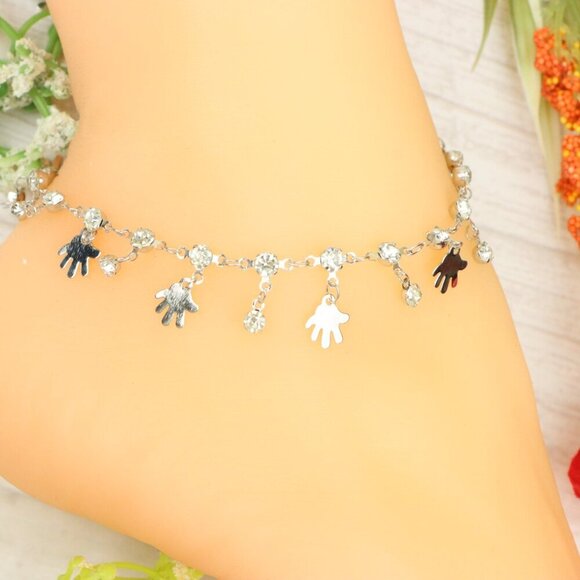 "Handmade Anklet – Elegant & Delicate Jewelry for Women | UNVRC1280 - Picture 6 of 10